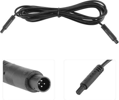 Vista 3 de Cable de extensión de la cámara del tablero del coche de 8.2 ft 4 pines, cable de la cámara de respaldo de plástico para 12 V 24 V Camper remolque