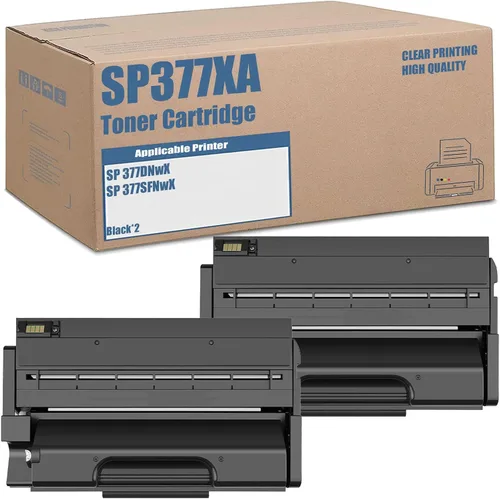 Vista 8 de Cartucho de tóner negro de repuesto compatible para Ricoh 408161 SP 377XA, alto rendimiento para impresora SP377DNwX SP377SFNwX (paquete de 1) negro