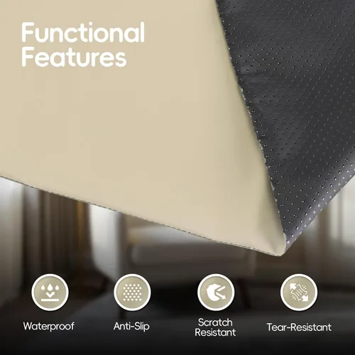 Vista 3 de Protector de reposacabezas reclinable, funda antideslizante de piel sintética para reposacabezas Impermeable y lavable para silla reclinable