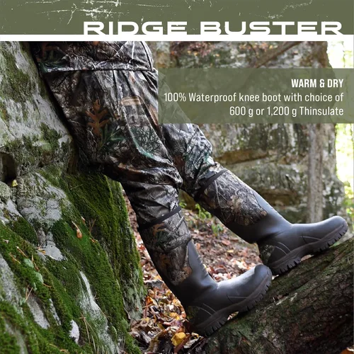 Vista 6 de FROGG TOGGS Botas de caza impermeables Ridge Buster de 21.16 oz para hombre, 23.28 oz Thinsulate, neopreno de 0.197 in