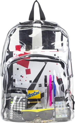 Vista 6 de Eastsport - Mochila de cúpula transparente con correas acolchadas ajustables y estampadas