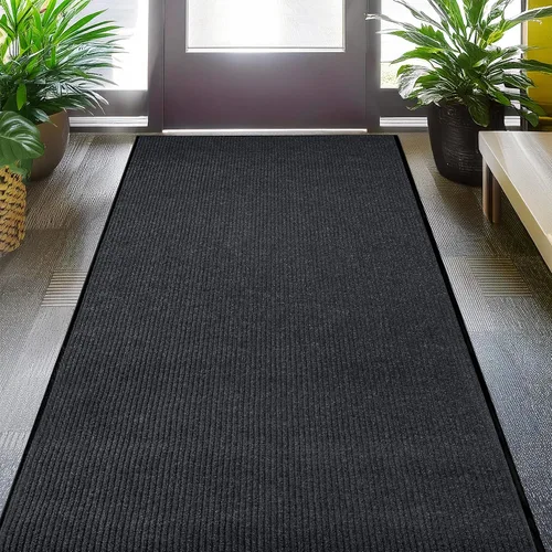 Vista 6 de LuxUrux Tapete de goma duradero para puerta, resistente, interior/exterior, fácil de limpiar, impermeable, patio, garaje, tapete comercial