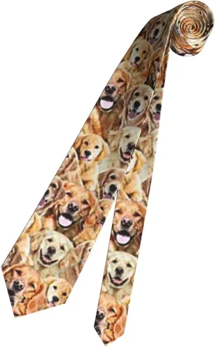 Vista 8 de OPSREY Labrador Retriever Perros Imprimir Corbata de los Hombres Corbata Moda Causal Clásico Flaco Corbata Para Boda Cena Fiesta, Negro