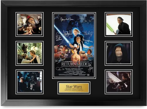 Vista 20 de HWC Trading Star Wars Episodio 1 La Amenaza Fantasma Regalos Presentación Impresa Autografiada Montaje para Fans de Recuerdos de Películas - 16" x