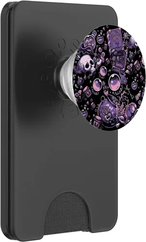 Vista 7 de Witch's Essentials Pattern Witchy Design Halloween PopSockets PopSockets intercambiables PopGrip