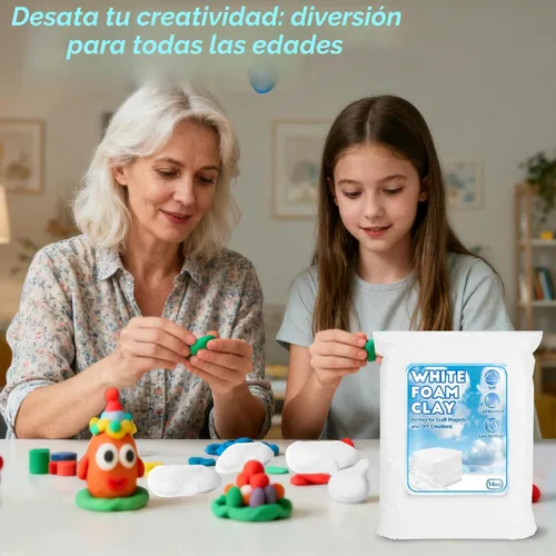 Vista 7 de RAINFLOW Arcilla de espuma blanca – Arcilla de espuma moldeable para cosplay, suave y blanda Creative Art Supplies for Arts and Crafts Projects