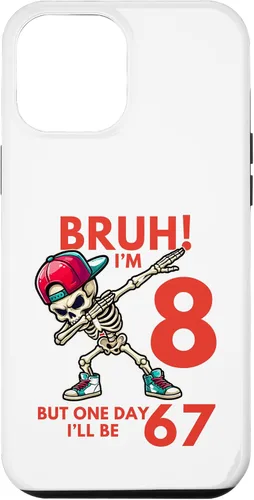 Vista 26 de Bruh I'm 8 But One-Day I'll Be 67 Retro 8th Birthday Kids Case for iPhone 17