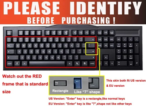 Vista 3 de Piel clara de la cubierta del teclado de la computadora de escritorio para PC 104/107 teclas teclado estándar, anti polvo impermeable teclado