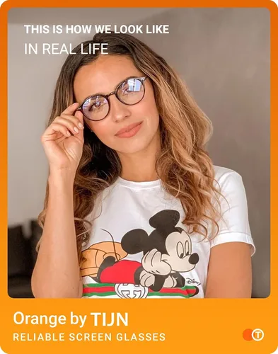 Vista 2 de TIJN Gafas de bloqueo de luz azul para hombres y mujeres, gafas de montura redonda gruesa vintage