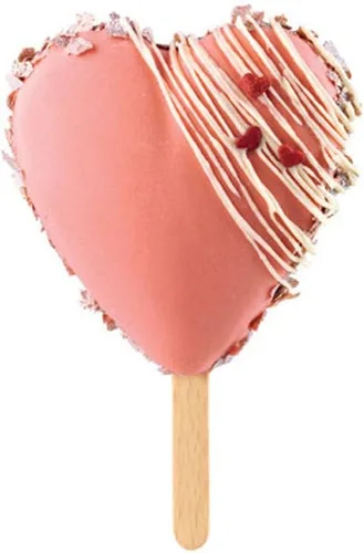 Vista 6 de Molde de barra de silicona para helado, 3 cavidades blancas en forma de corazón, moldes de silicona, moldes para paletas de chocolate, bandeja