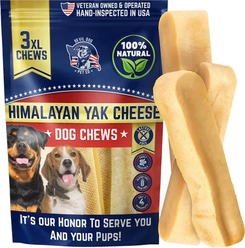 Vista 13 de Devil Dog Pet Co. Himalayan Yak Cheese - Masticables para perros, pequeños, paquete de 4, 100% naturales y saludables, sin lactosa, golosinas