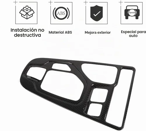Vista 2 de JeCar Cubierta de Panel de Cambio de Marchas de Fibra de Carbono para Interior Compatible con Jeep Cherokee 2019 2020 2021 2022 Accesorios Interiores