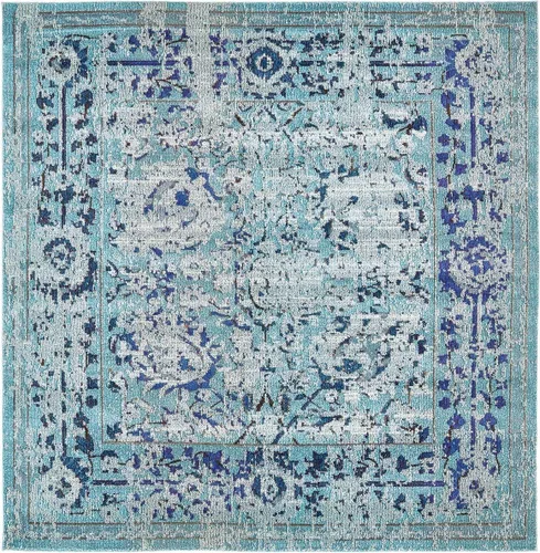 Vista 23 de Unique Loom Medici Collection - Alfombra tradicional vintage botánica azul (2' 2 x 3' 0)