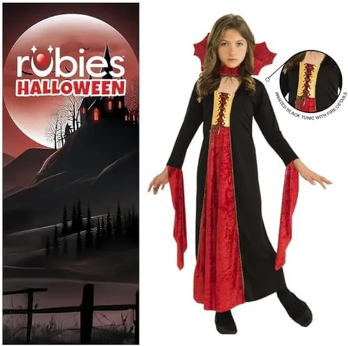 Vista 4 de Rubies Disfraz de vestido de vampiresa gótica, para niñas., M, Multicolor