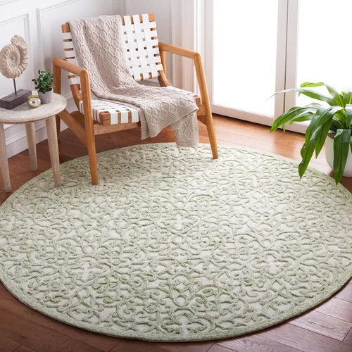 Vista 27 de SAFAVIEH Trace Collection - Alfombra decorativa de 2 x 3 pies, marrón y marfil, lana hecha a mano, ideal para zonas de alto tráfico en entrada, sala