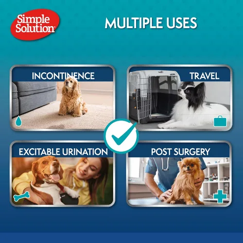 Vista 7 de Simple Solution Pañal lavable para perro hembra, pequeño, 1 paquete Dog in Heat, Potty Training, Incontinence Support, Leak Protection, Reusable