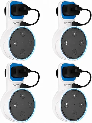 Vista 2 de Coby Speaker Wall Mount for 2nd Generation Dot Voice Assistants Smart Home Speaker Mount Hanger Stand for Bedroom, Kitchen, Office, Bathroom