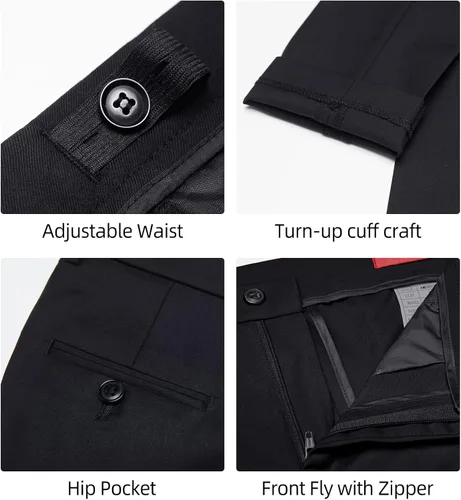 Vista 8 de Conjunto de traje formal ajustado para niños, traje de portador de anillos