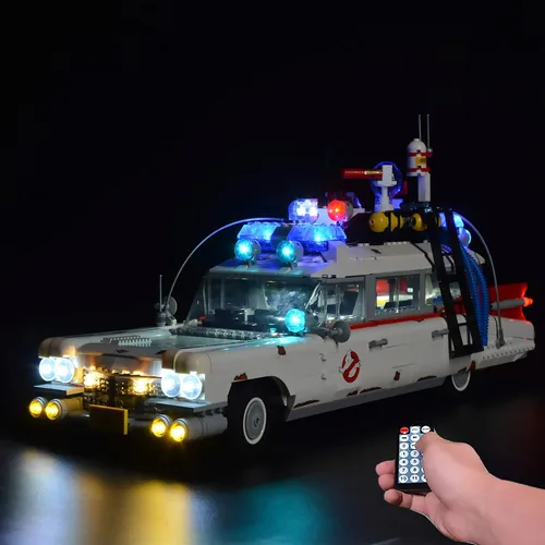 Vista 7 de T-Club Kit de luces LED para Lego Ghostbusters Ecto-1 10274, kit de iluminación compatible con Lego 10274