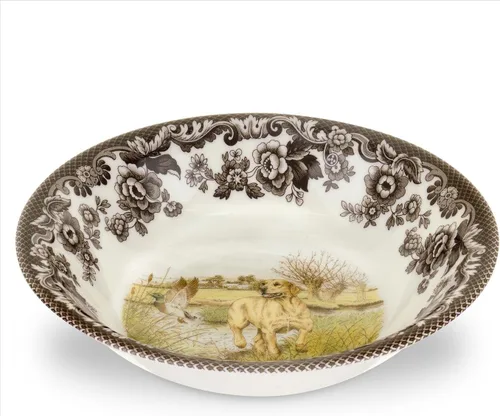 Vista 24 de Spode Woodland American Wildlife Ascot - Cuenco para cereales, diseño de bisonte, cuenco de loza fina de 8 pulgadas para cereales, ensaladas