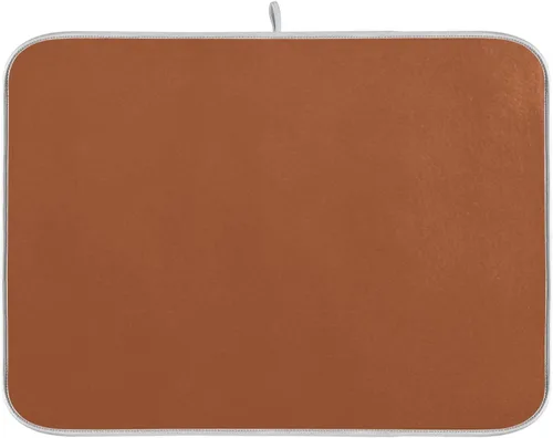 Vista 15 de Tapete de secado de platos pequeño beige XL para platos, accesorios de cocina, mostrador de microfibra, escurridor de platos, resistente al calor