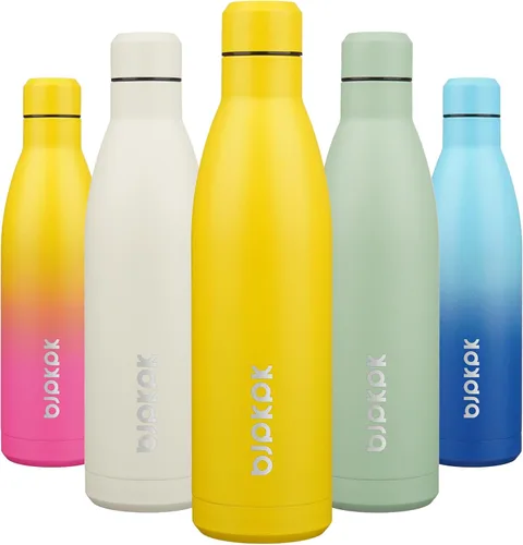 Vista 76 de [Usado] BJPKPK Botella de agua pequeña aislada de 12 onzas, frasco a prueba de A-azul