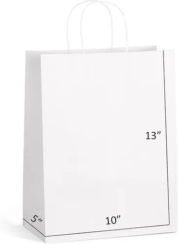 Vista 12 de Eupako Bolsas de papel negras de 16 x 6 x 12 pulgadas, juego de 50, bolsas de regalo, bodas, cumpleaños, vacaciones, fiestas, baby showers, Navidad