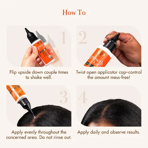 Vista 6 de RED by Kiss Aceite fortalecedor del cabello con aceites orgánicos 100% naturales y certificados por USDA para el crecimiento del cuero cabelludo