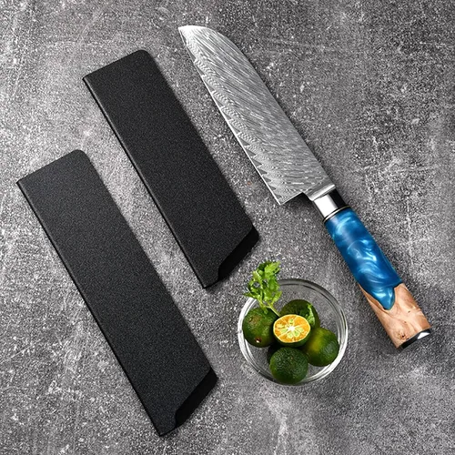 Vista 4 de Protector de cuchillos de chef de 8 x 2 pulgadas, juego de 2 fundas universales impermeables para cuchillos de cocina, fundas protectoras