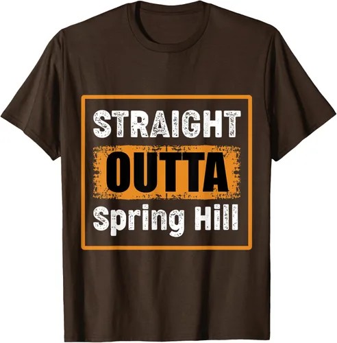 Vista 7 de Straight Outta Spring Hill Tennessee USA - Camiseta de humor vintage, Negro