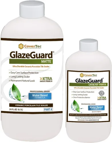 Vista 15 de CoverTec GlazeGuard Sellador de azulejos y lechadas de alto brillo 2 partes A+B 1 galón