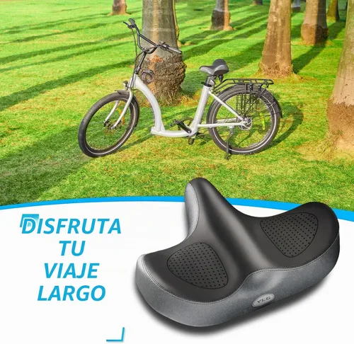 Vista 5 de YLG - Asiento de bicicleta de gran tamaño, cómodo asiento de bicicleta, sillín de repuesto de bicicleta con espuma viscoelástica, sillín