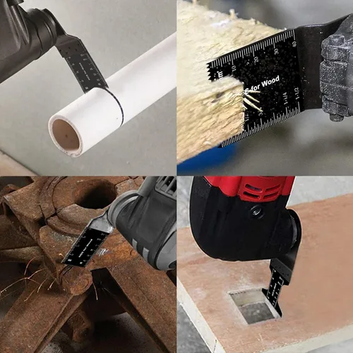 Vista 2 de 23 hojas de sierra oscilantes de liberación rápida para cortar madera plásticos compatibles con Fein Multimaster Porter Cable Black & Decker Ridgid