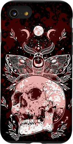 Vista 18 de Death Moth Gothic Dark Witch Occult Wiccan Goth Moon Pattern Case for iPhone 16