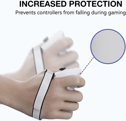 Vista 5 de VR Controller Grips Cover for Quest 3 Accessories, Silicone Controller Protector for quest3 Controllers Grips, Soft Grips Skin with Adjustable Strap