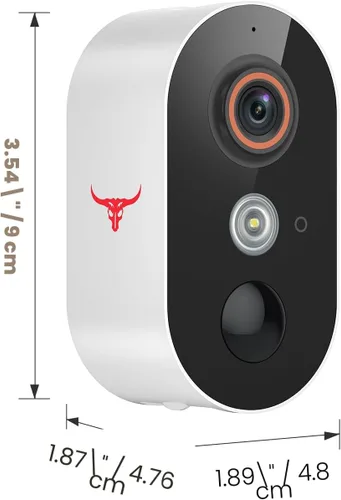 Vista 3 de Cámara de seguridad inalámbrica de 1080p con detección humana de IA, visión nocturna, conversación de 2 vías, almacenamiento en la nube, WiFi