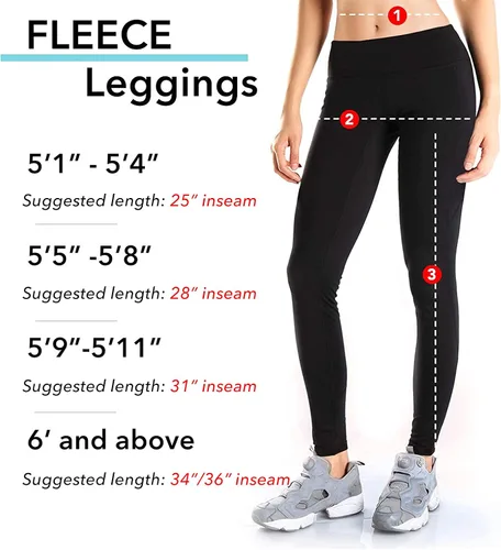 Vista 2 de Yogipace - Mallas térmicas impermeables con forro polar para mujer de tallas petite, regular y altas
