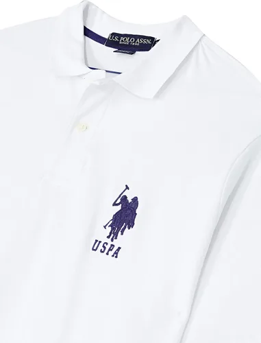 Vista 3 de U.S. Polo Assn. Polo de piqué sólido para hombre