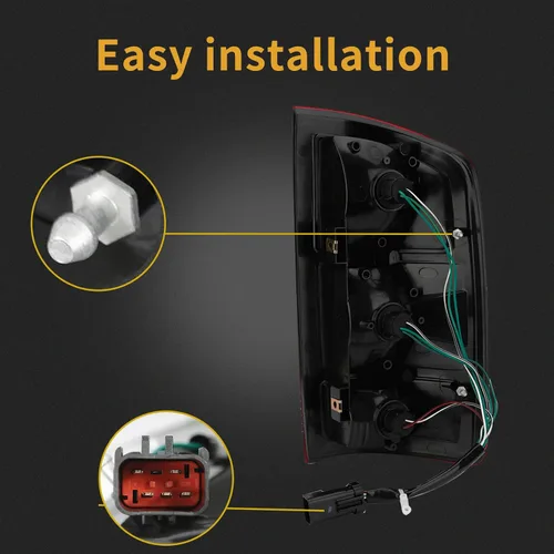 Vista 5 de Ensamble de luz trasera MiKaFex compatible con Dodge Ram 1500 2002-2006 2003-2006 Dodge Ram 2500 3500 Pickup luces traseras del lado del conductor