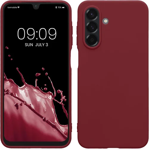 Vista 147 de kwmobile Funda compatible con Samsung Galaxy A12 - Funda protectora de silicona TPU suave y delgada - Azul Báltico