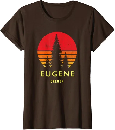 Vista 17 de Camiseta Eugene Oregon, Negro, S