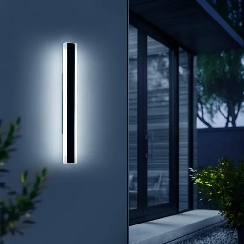 Vista 9 de Luces de Pared Modernas para Exterior de Casa, Apliques de Pared al Aire Libre de 23.6 Pulgadas, 3 Luces Color 3000K/4500K/6000K, Resistente al Agua