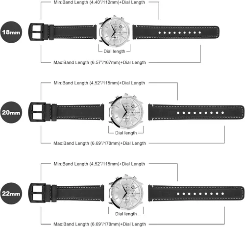 Vista 5 de Fullmosa Correa de reloj de liberación rápida de 0.866in, 0.787in, 0.709in, correas de cuero bruñido para Samsung Galaxy WatchHuaWei WatchGarmin