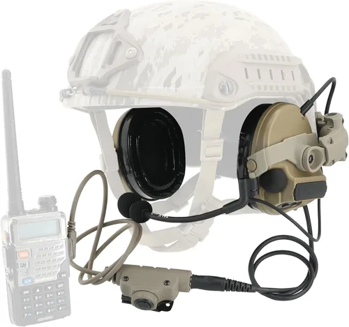 Vista 10 de Auriculares tácticos HEARFALCOM COMAT III Adaptador táctico para carril ARC de casco Adaptador de carril ARC de casco táctico versión no militar