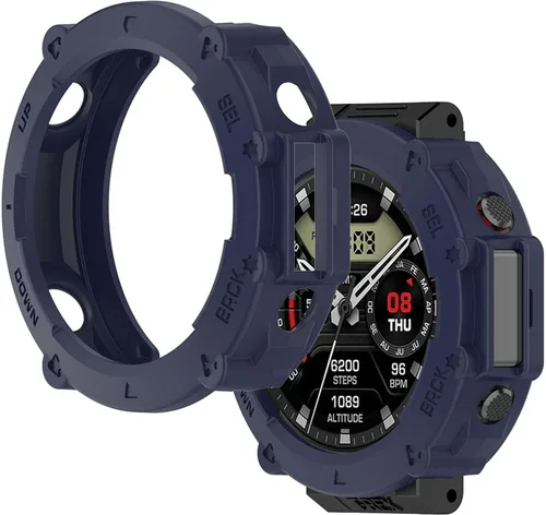 Vista 11 de Funda protectora compatible con Amazfit T-Rex Ultra Watch, TPU suave a prueba de golpes, funda protectora de marco para reloj inteligente, 2 Beige