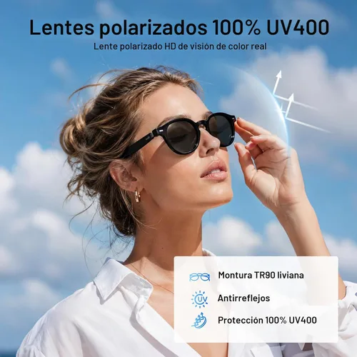 Vista 5 de GetD Gafas inteligentes AI, lentes fotocrómicas, gafas de traducción