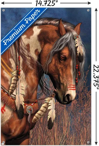 Vista 3 de Trends International Laurie Prindle - Póster de pared de poni de guerra con pasadores