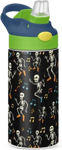 Vista 14 de Stars Basketball - Botella de agua aislada para niños y niñas con tapa de pajilla, vaso de acero inoxidable de 12 onzas, a prueba de fugas, sin BPA