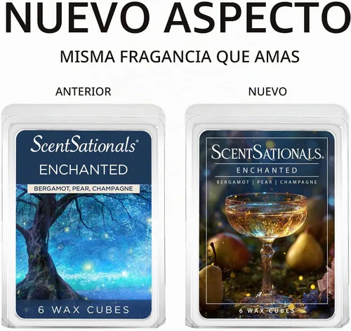 Vista 4 de Scentsationals Encantada, cera perfumada de bergamota para derretir 10 onzas (24 cubos)