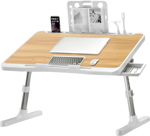 Vista 7 de SIDIANBAN Escritorio para computadora portátil para cama, mesa de cama Negro